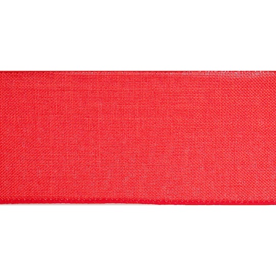 12 Pack: 2.5" x 25ft. Faux Linen Wired Ribbon by Celebrate It